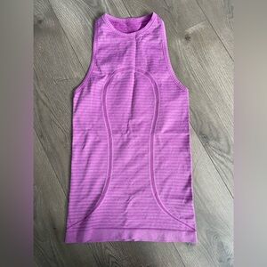 Lululemon Athletica Pink Striped muscle shirt